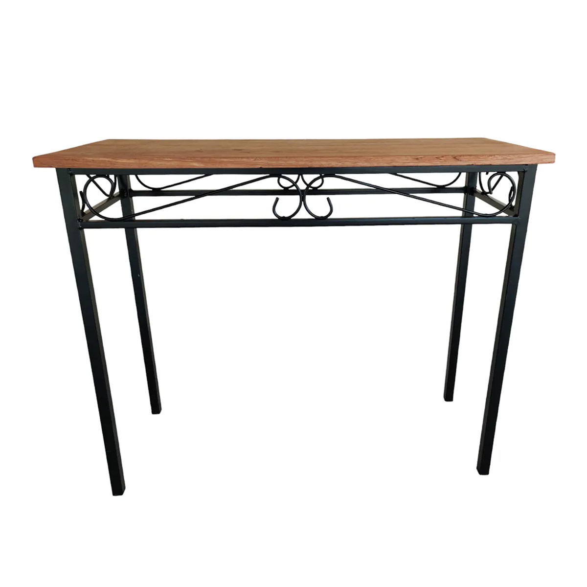 Mesa De Jantar 2 Lugares Super Compacta Ferro E Madeira Maciça 150cm Artesanal