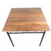 Mesa De Jantar 4 Lugares Grande Ferro E Madeira Maciça 90x90 Artesanal