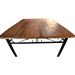 Mesa De Jantar 4 Lugares Grande Ferro E Madeira Maciça 90x90 Artesanal