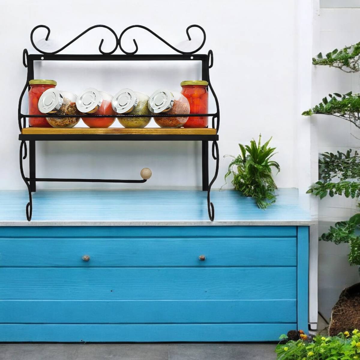 Prateleira de Ferro e Madeira: Organização e Estilo para sua Cozinha!