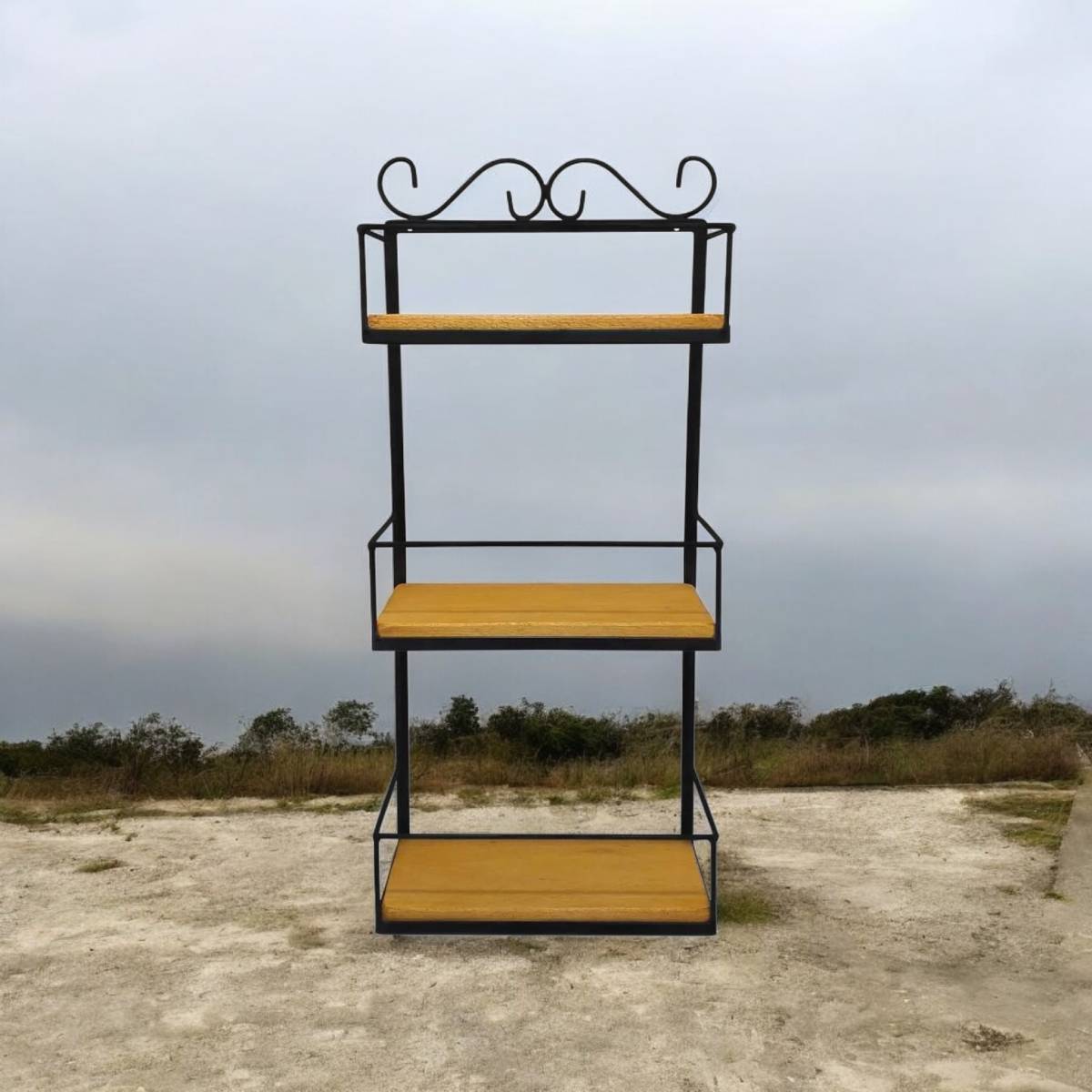Prateleira de Parede Rústica 3 Andares - Organize e Decore seu Espaço com Estilo! Ultra Durável Anti Ferrugem