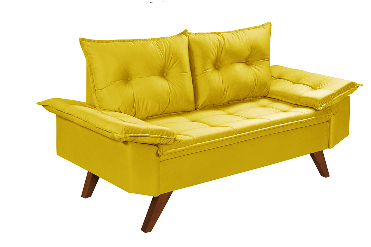 Sofa 2 Lugares Bariloche Essencial Estofados Amarelo