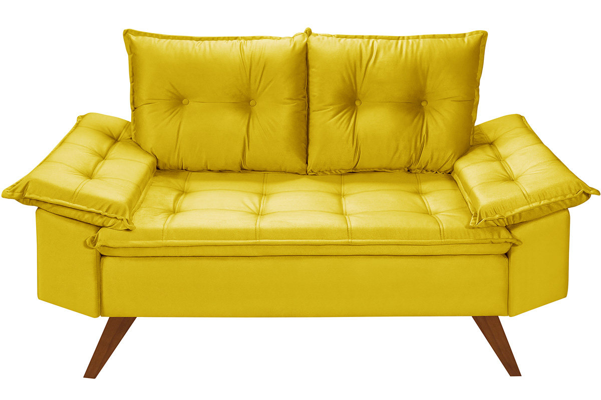 Sofa 2 Lugares Bariloche Essencial Estofados Amarelo