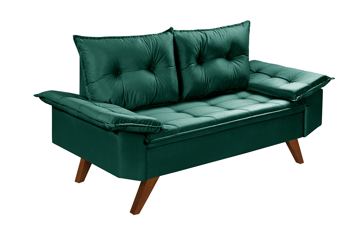 Sofa 2 Lugares Bariloche Essencial Estofados Verde