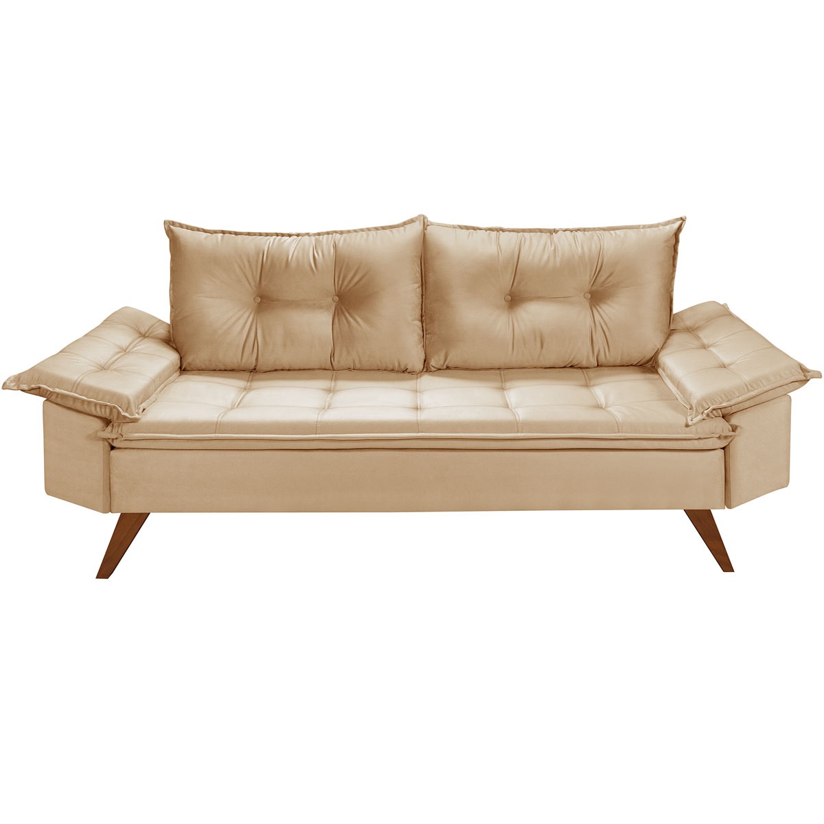 Sofa 3 Lugares Bariloche Retro Essencial Estofados Chocolate
