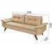 Sofa 3 Lugares Bariloche Retro Essencial Estofados Chocolate