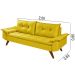 Sofa 3 Lugares Bariloche Retro Essencial Estofados Cor Amarelo