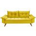 Sofa 3 Lugares Bariloche Retro Essencial Estofados Cor Amarelo