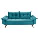 Sofa 3 Lugares Bariloche Retro Essencial Estofados Cor Azul Turquesa