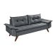 Sofa 3 Lugares Bariloche Retro Essencial Estofados Cor Cinza