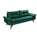 Sofa 3 Lugares Bariloche Retro Essencial Estofados Verde