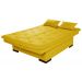 Sofa Cama Bau Reclinavel 3 Posições Suede Amarelo
