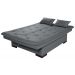 Sofa Cama Bau Reclinavel 3 Posições Suede Cinza