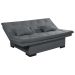 Sofa Cama Bau Reclinavel 3 Posições Suede Cinza
