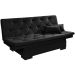 Sofa Cama Bau Reclinavel 3 Posições Suede Preto