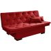Sofa Cama Bau Reclinavel 3 Posições Suede Vermelho