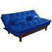 Sofa Cama Caribe Reclinavel 3 Posições Courino Azul Marinho Essencial Estofados