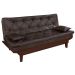 Sofa Cama Caribe Reclinavel 3 Posições Courino Cappuccino Essencial Estofados