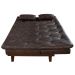 Sofa Cama Caribe Reclinavel 3 Posições Courino Cappuccino Essencial Estofados