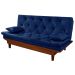 Sofa Cama Caribe Reclinavel 3 Posições Suede Azul Marinho Essencial Estofados