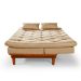 Sofa Cama Caribe Reclinavel 3 Posições Suede Chocolate Essencial Estofados
