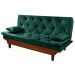 Sofa Cama Caribe Reclinavel 3 Posições Suede Verde Essencial Estofados