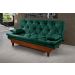 Sofa Cama Caribe Reclinavel 3 Posições Suede Verde Essencial Estofados