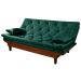 Sofa Cama Caribe Reclinavel 3 Posições Suede Verde Essencial Estofados