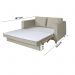 Sofá Cama Belize 2 Lugares Com Pés de Madeira e Rodízios Bege Claro
