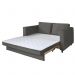 Sofá Cama Belize 2 Lugares Com Pés de Madeira e Rodízios Grafite