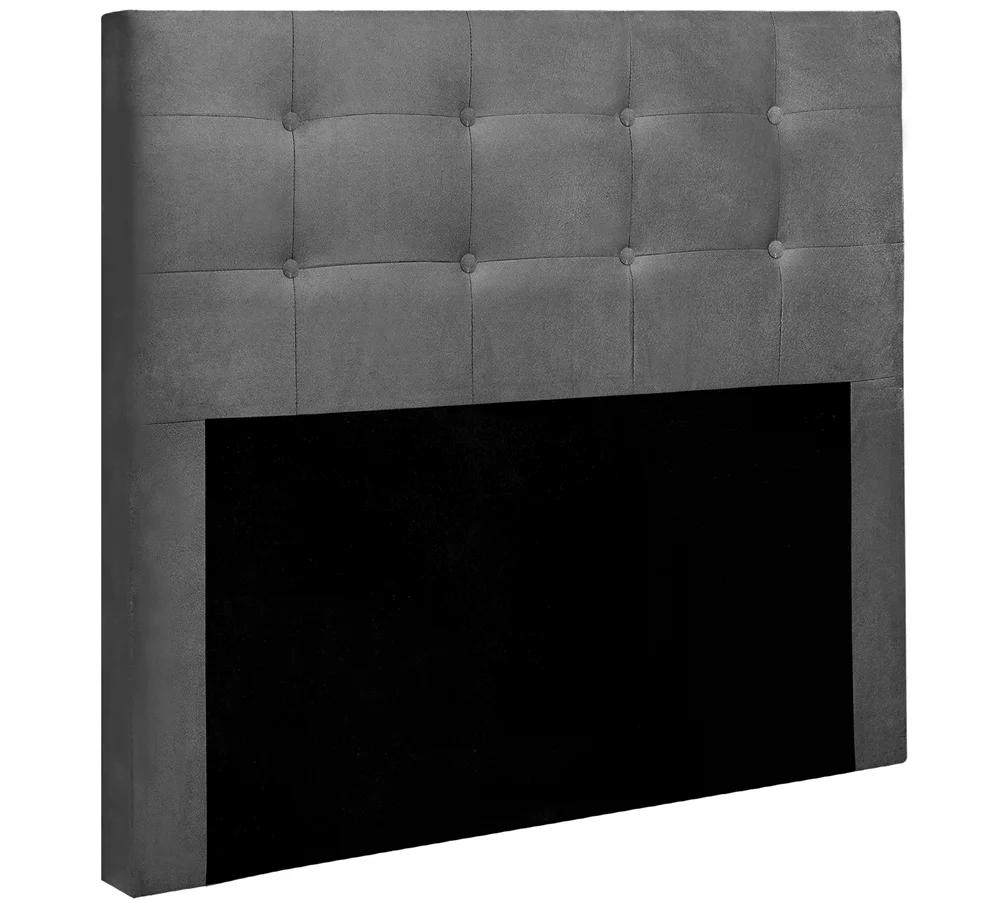 Cabeceira Casal Cama Box 140x129 Cm Helen Suede Cinza SBL