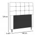Cabeceira Casal Cama Box 140x129 Cm Helen Suede Cinza SBL