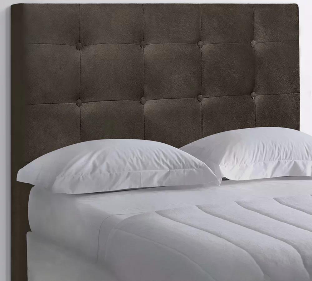 Cabeceira Casal Cama Box 140x129 Cm Helen Suede Marrom SBL