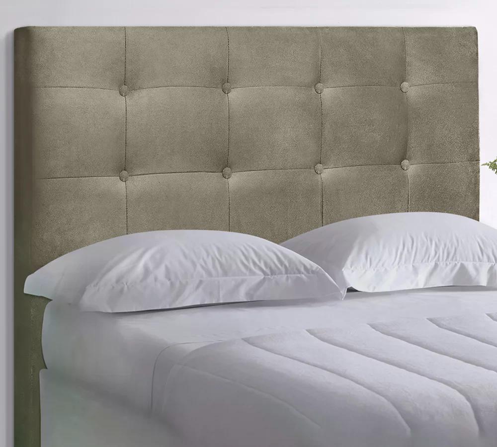 Cabeceira Queen Cama Box 160x129 Cm Helen Suede Bege SBL