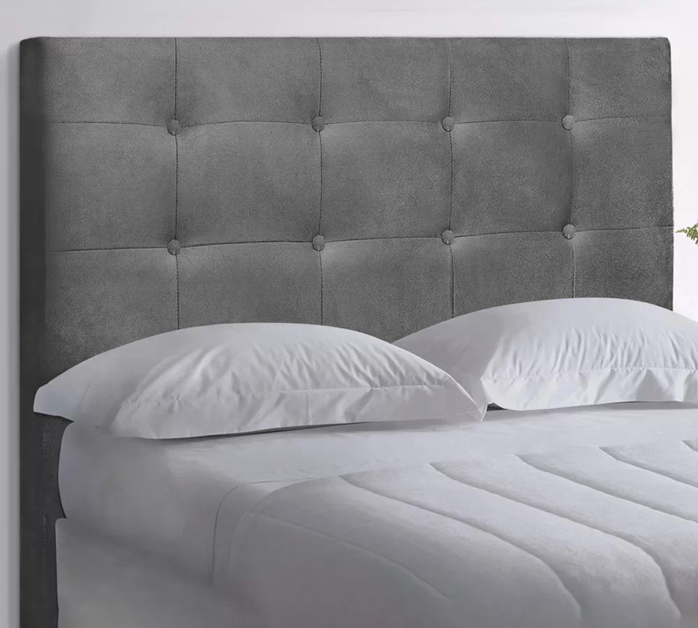 Cabeceira Queen Cama Box 160x129 Cm Helen Suede Cinza SBL