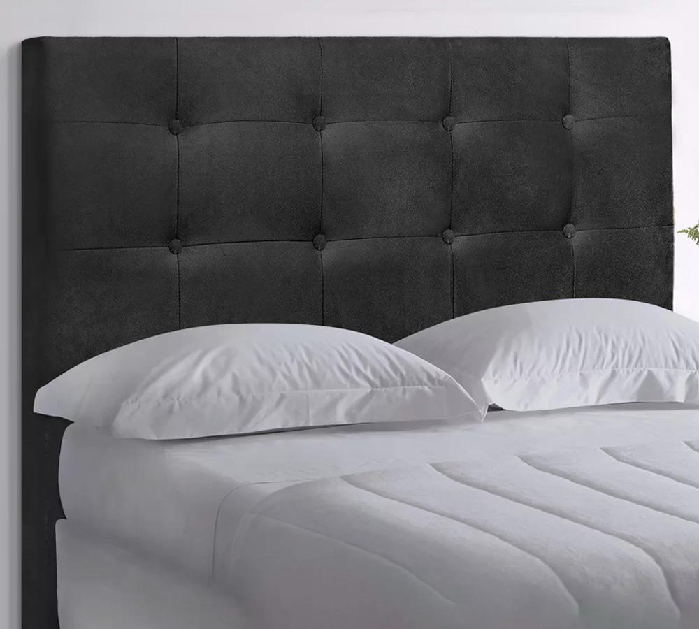 Cabeceira Queen Cama Box 160x129 Cm Helen Suede Preto SBL