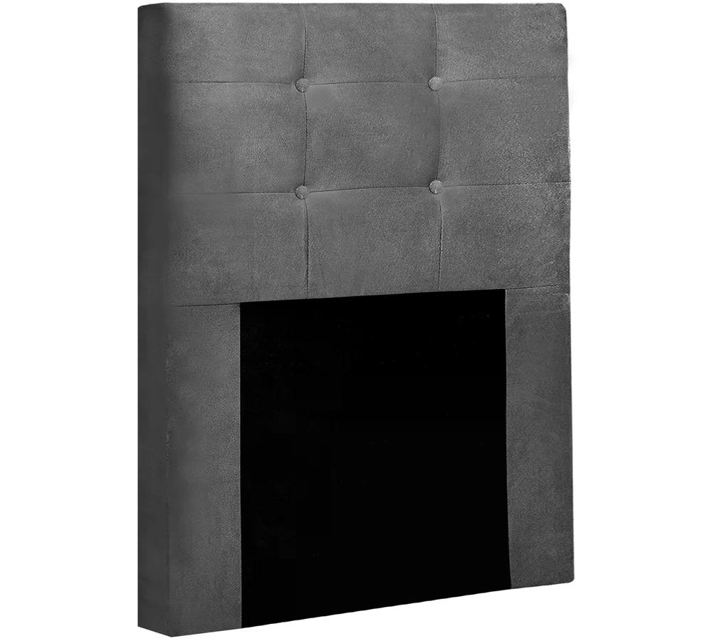 Cabeceira Solteiro Cama Box 90x129 Cm Helen Suede Cinza SBL