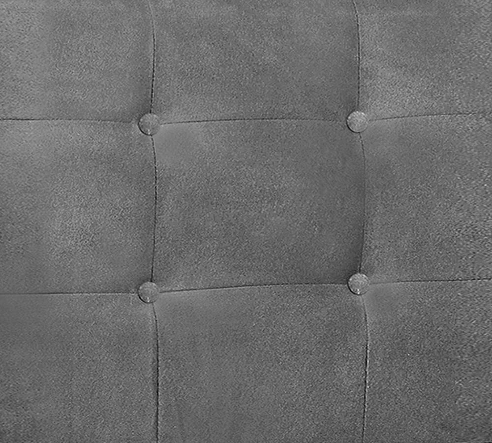 Cabeceira Solteiro Cama Box 90x129 Cm Helen Suede Cinza SBL