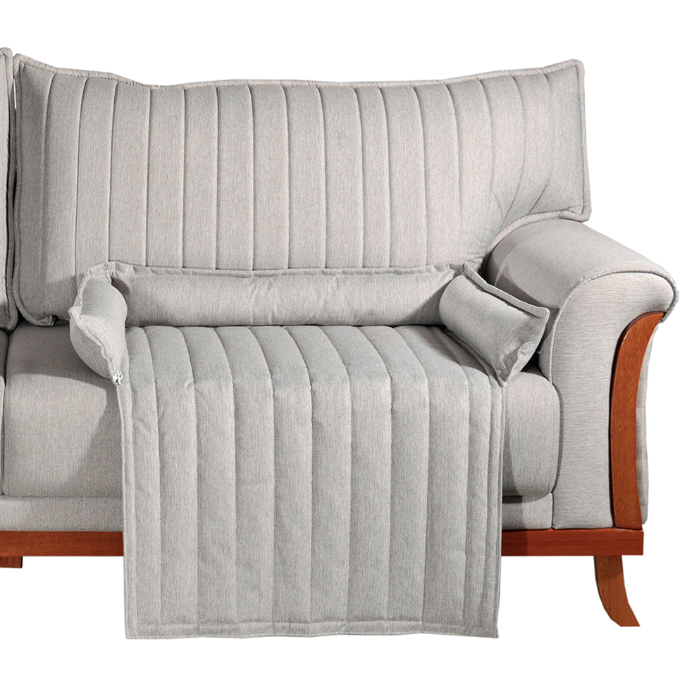 Cama para Pet Louise Linho Cinza 68 cm