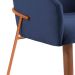 Poltrona Decorativa com Base Cobreada Home Azul