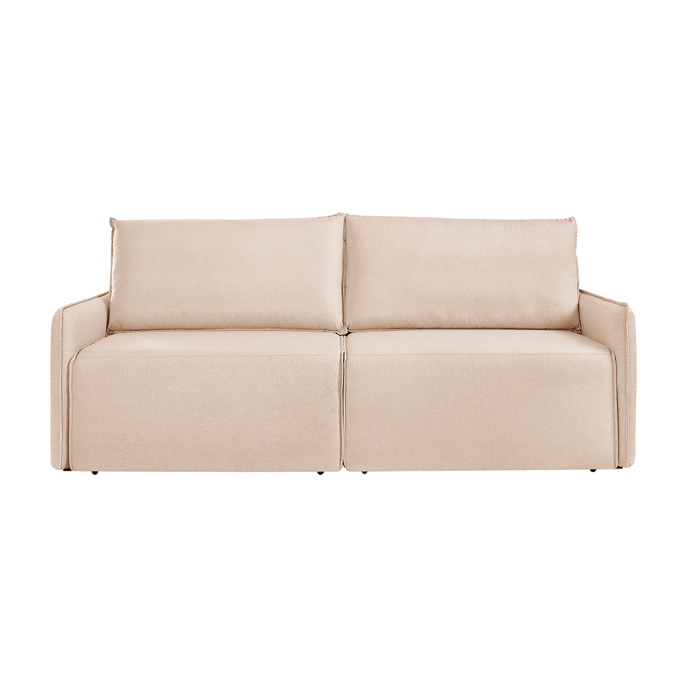Sofá 2 Lugares Retrátil Urban Linho Bege Claro 160 cm