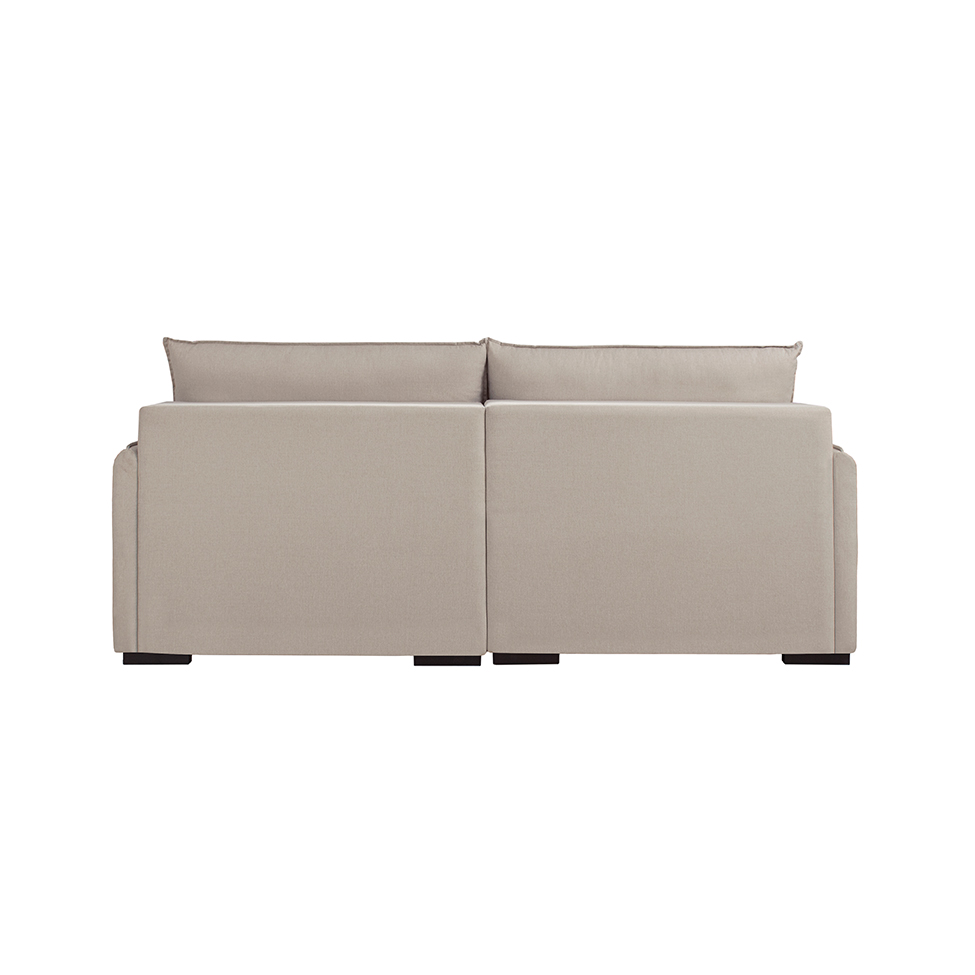 Sofá 2 Lugares Retrátil Urban Linho Bege e Marrom 160 cm