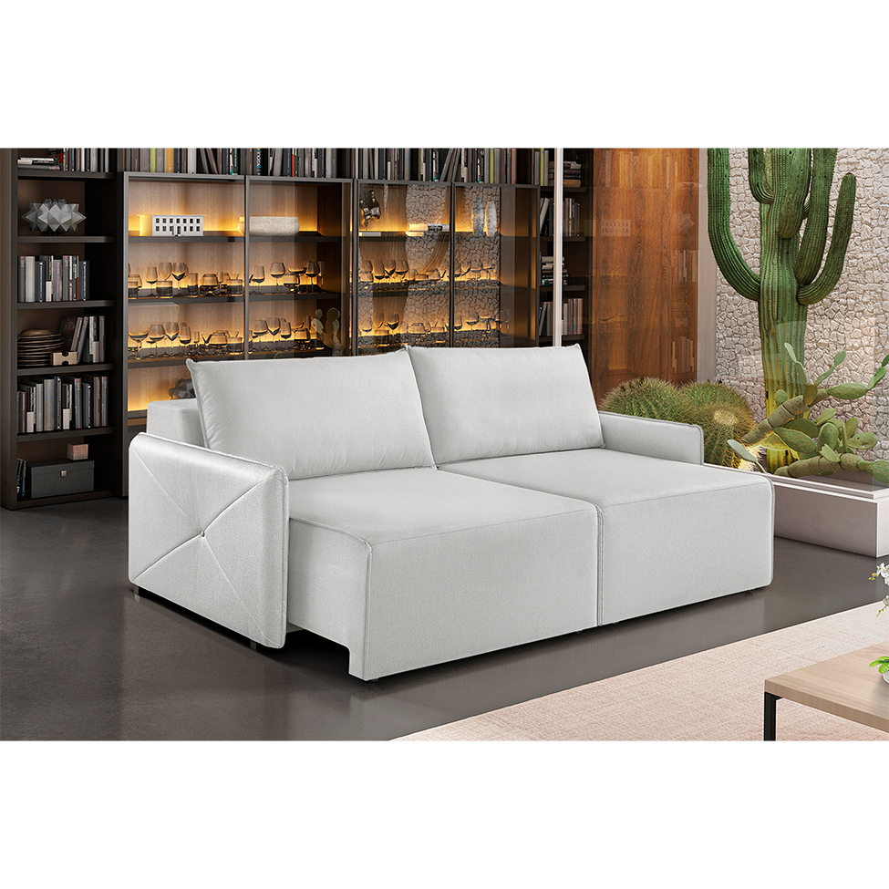 Sofá 2 Lugares Retrátil Urban Linho Cinza 160 cm