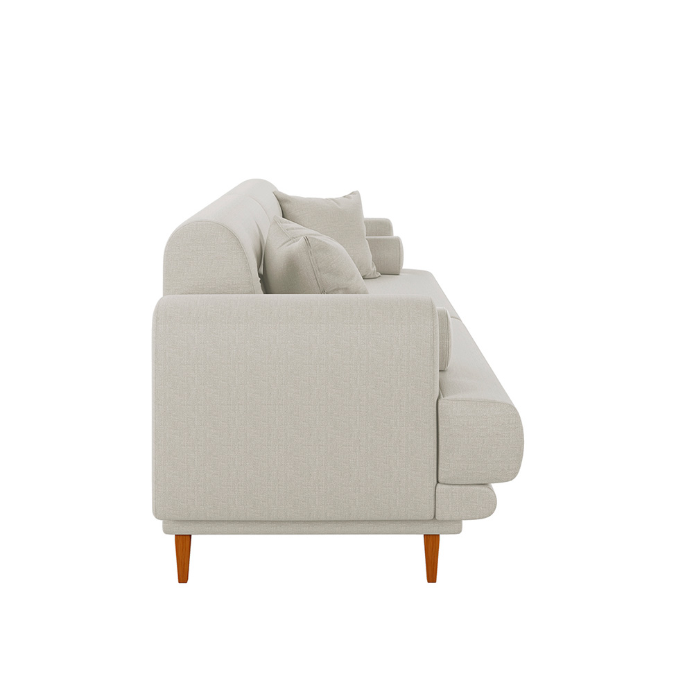 Sofá 3 Lugares Lisboa Linho Bege