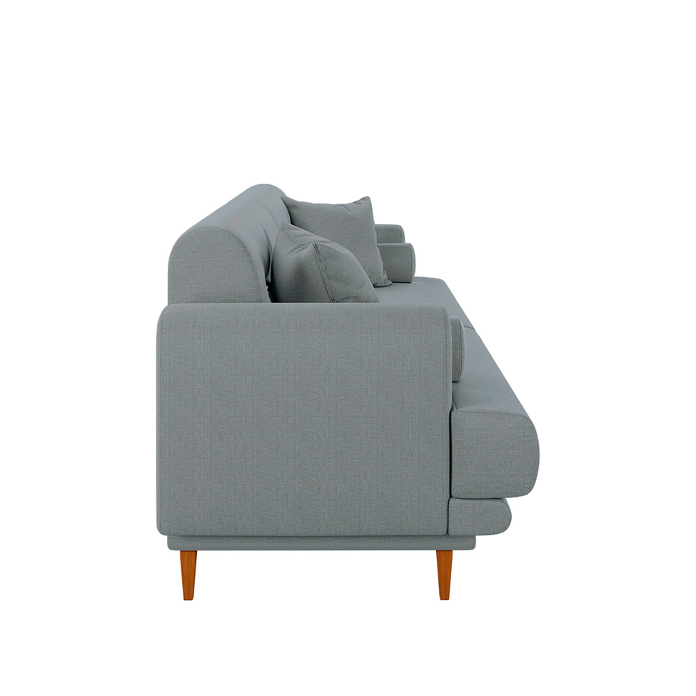 Sofá 3 Lugares Lisboa Linho Chumbo