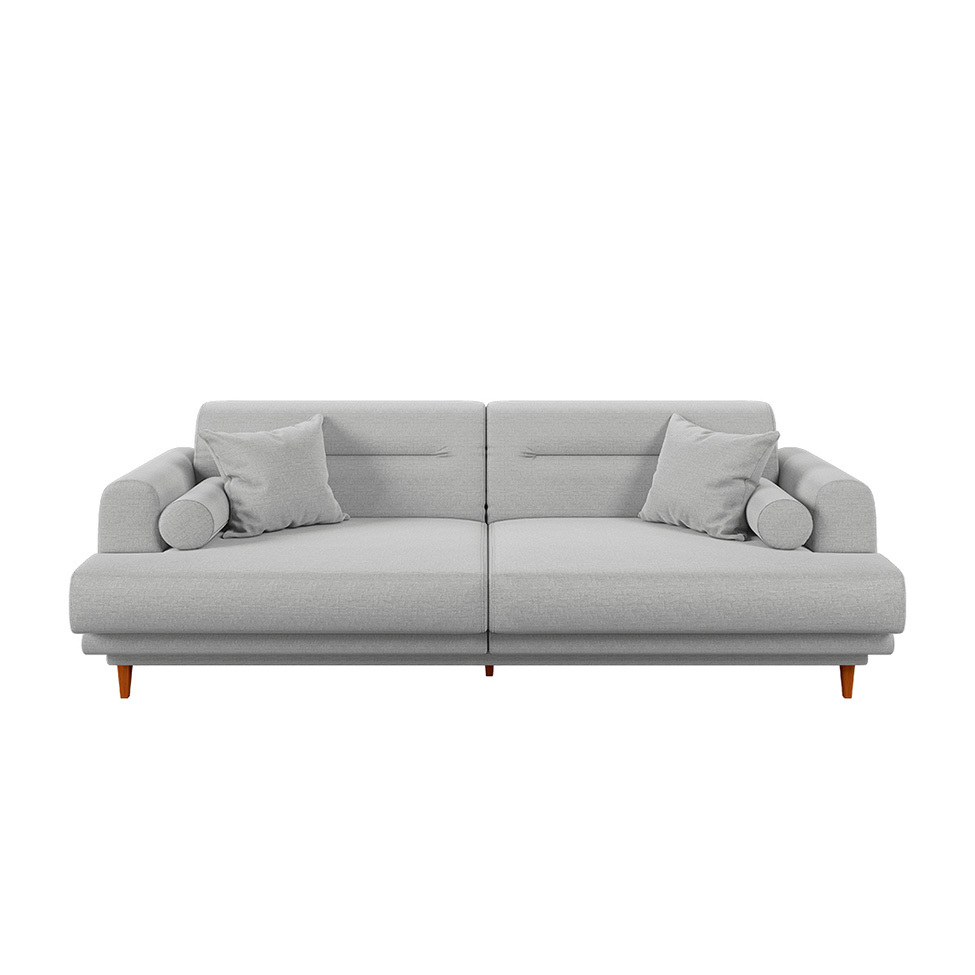 Sofá 3 Lugares Lisboa Linho Cinza