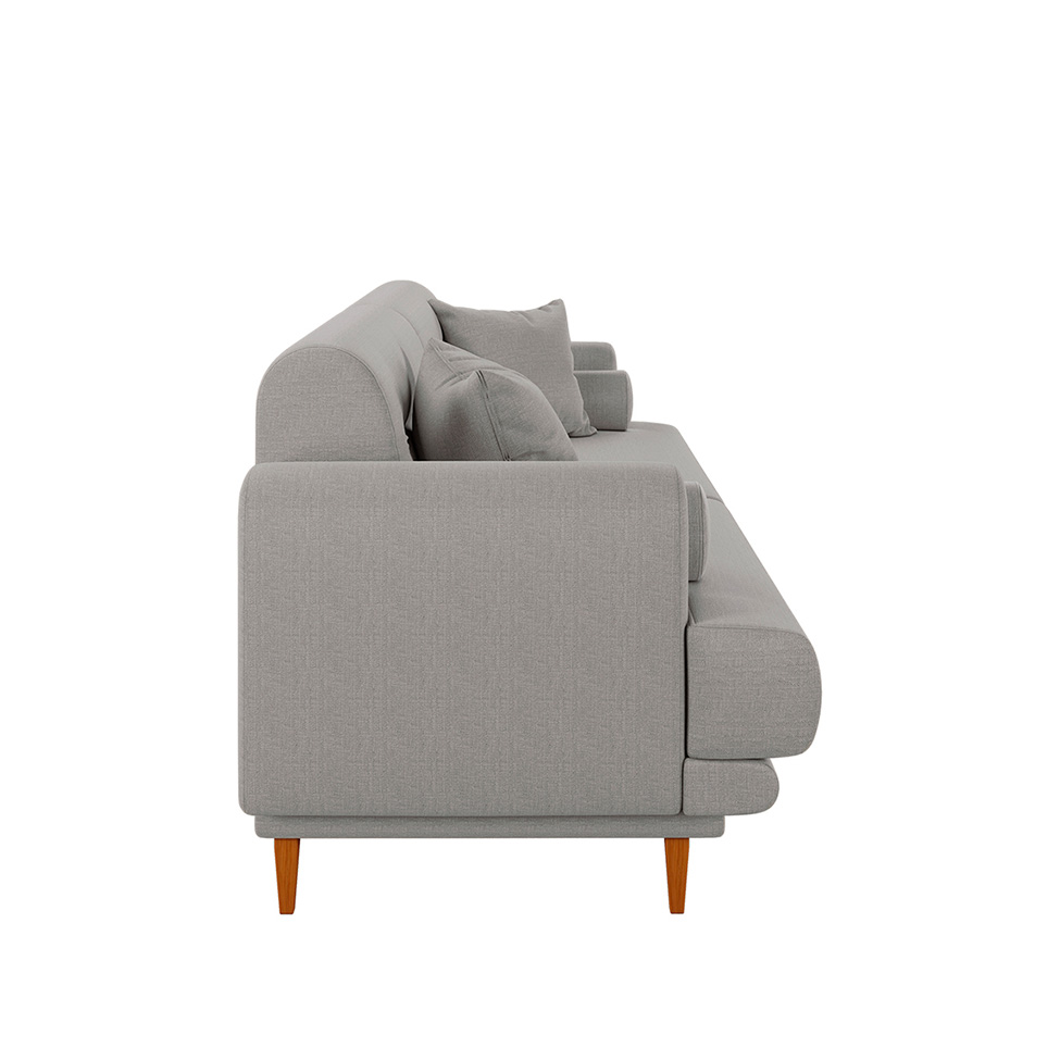 Sofá 3 Lugares Lisboa Linho Grafite