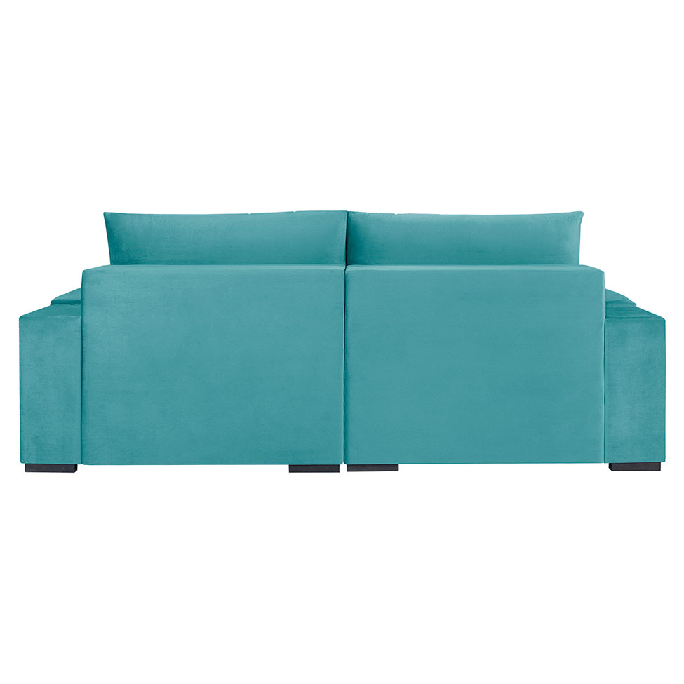 Sofá 3 Lugares Retrátil Línea com Kit USB Veludo Verde 230cm