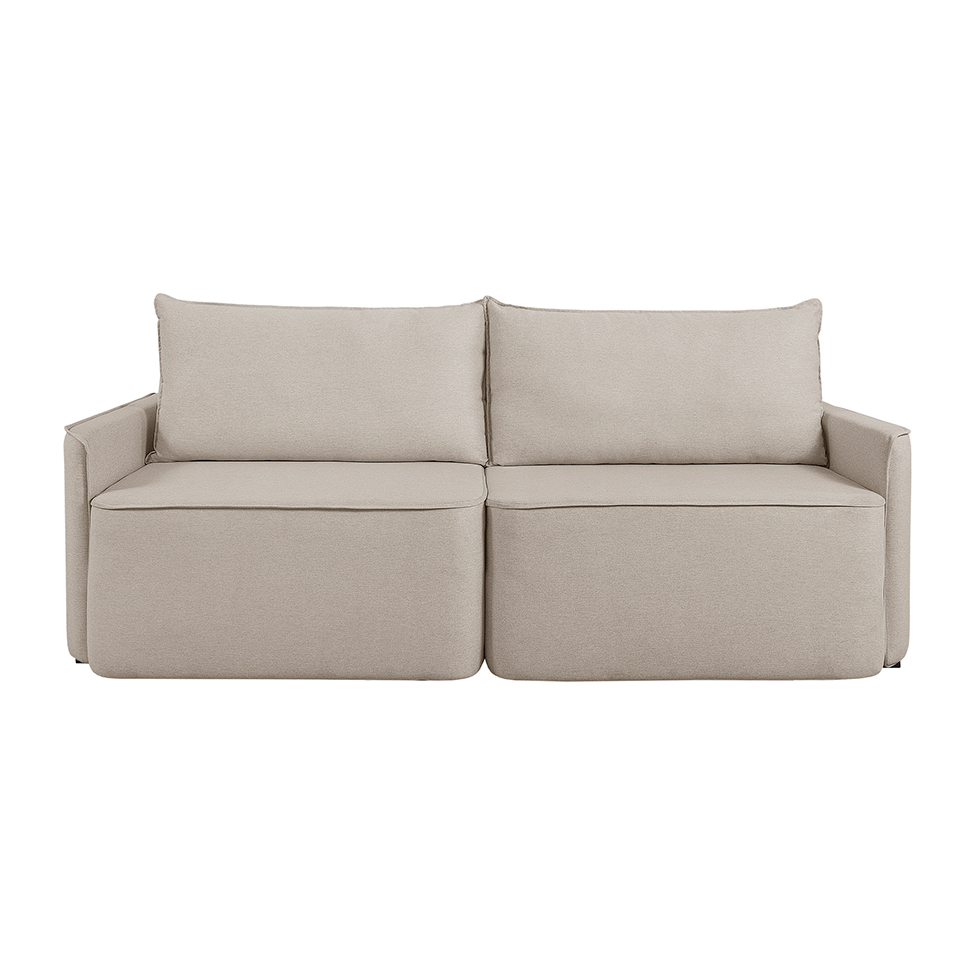 Sofá 3 Lugares Retrátil Moon Linho Cru 220 cm