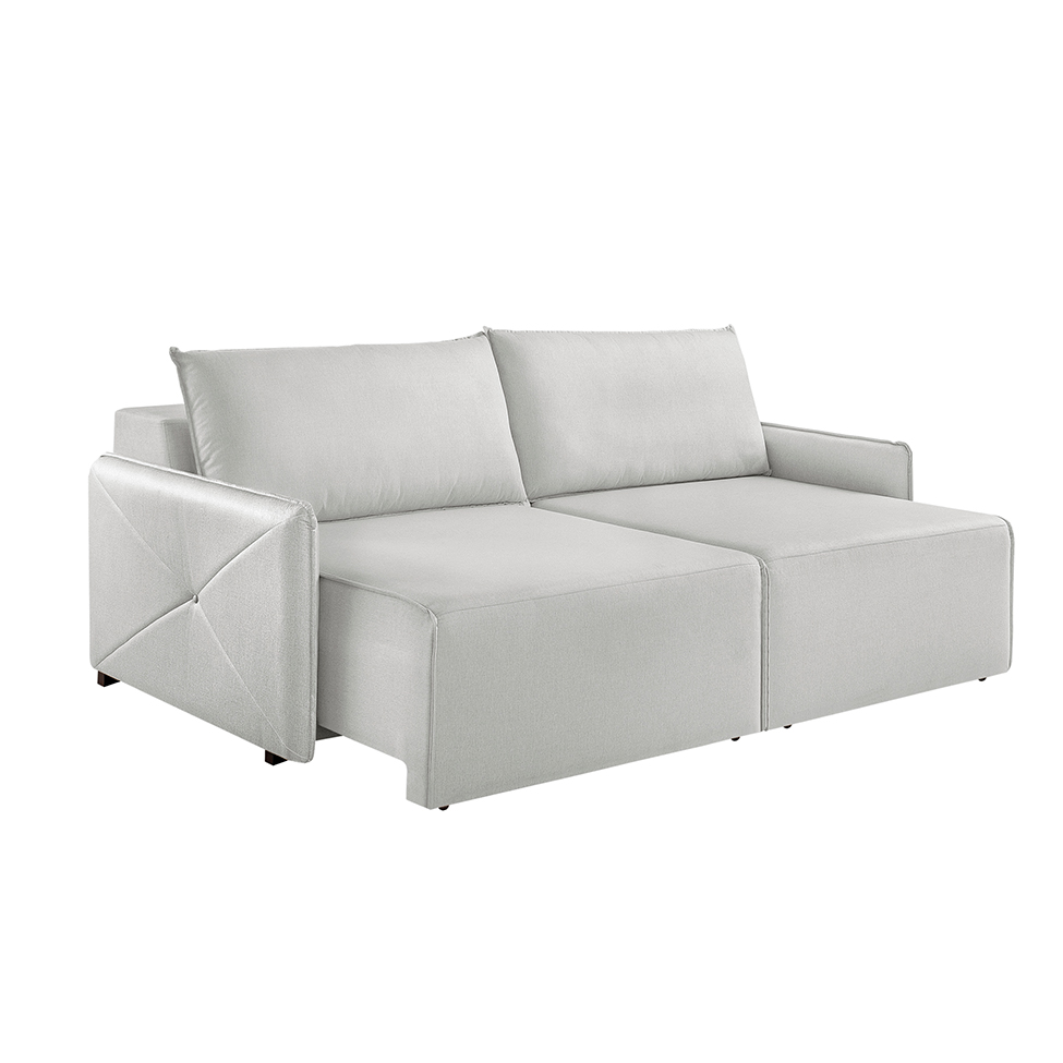 Sofá 3 Lugares Retrátil Urban Linho Cinza 200 cm